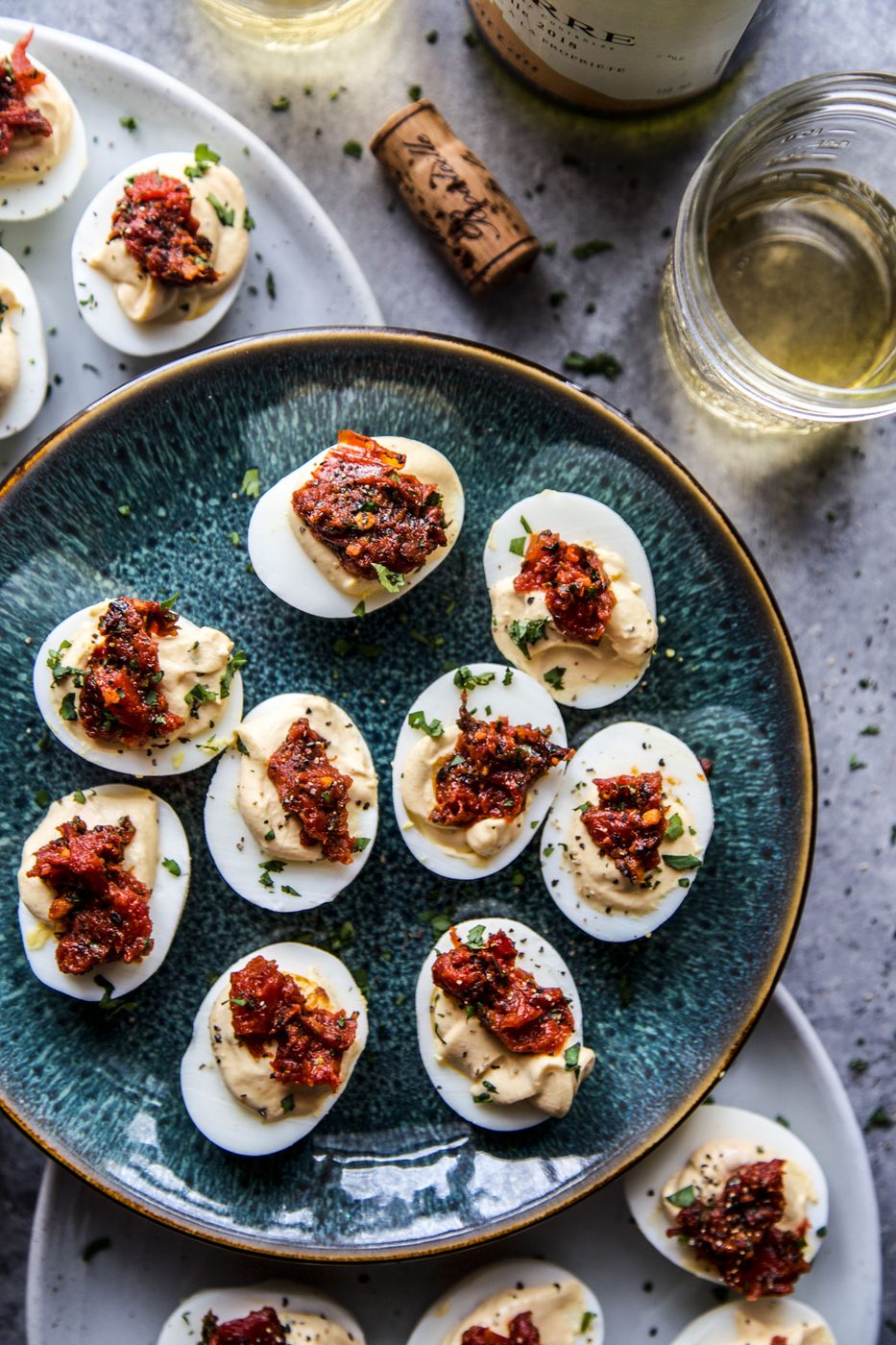Simple Shakshuka Deviled Eggs