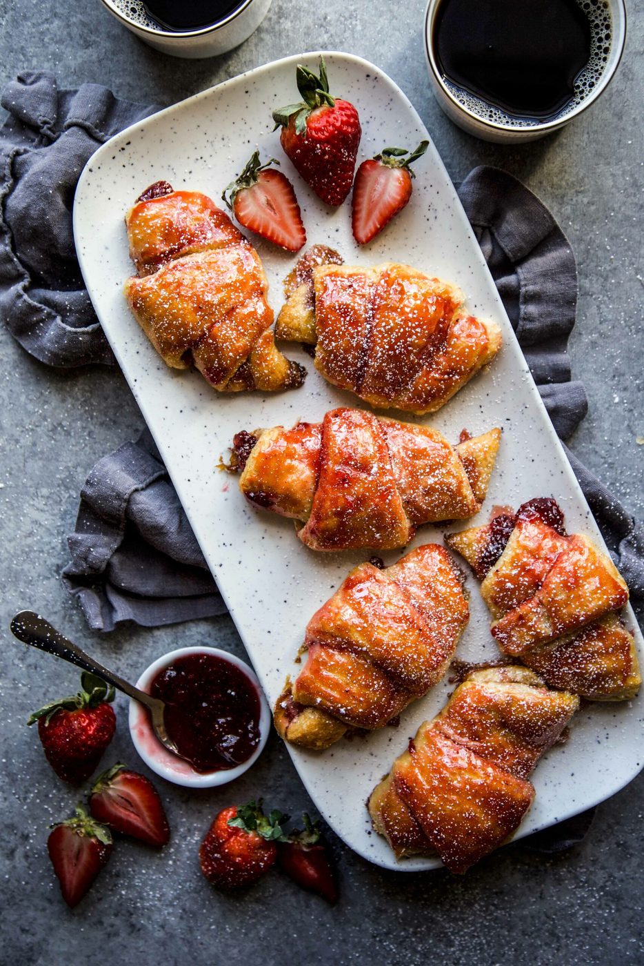 Strawberry and Cardamom Croissants, simple