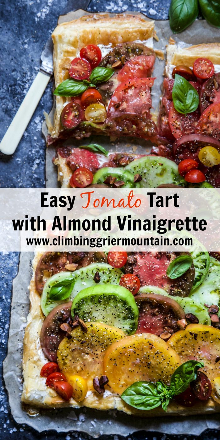 Simple Tomato Tart with Almond Vinaigrette