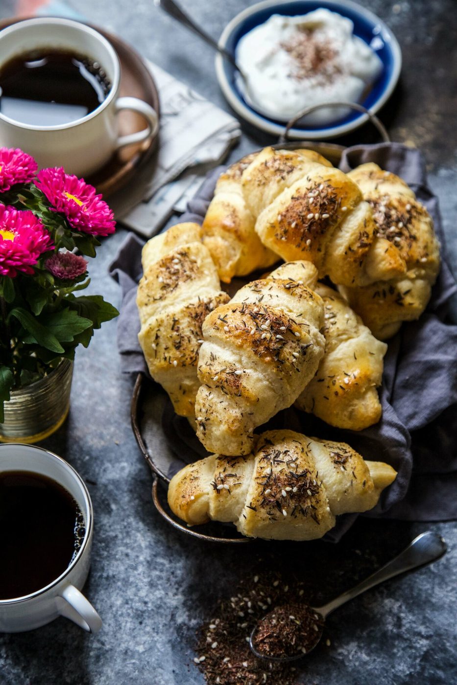 Simple Za'atar Croissants with Labneh