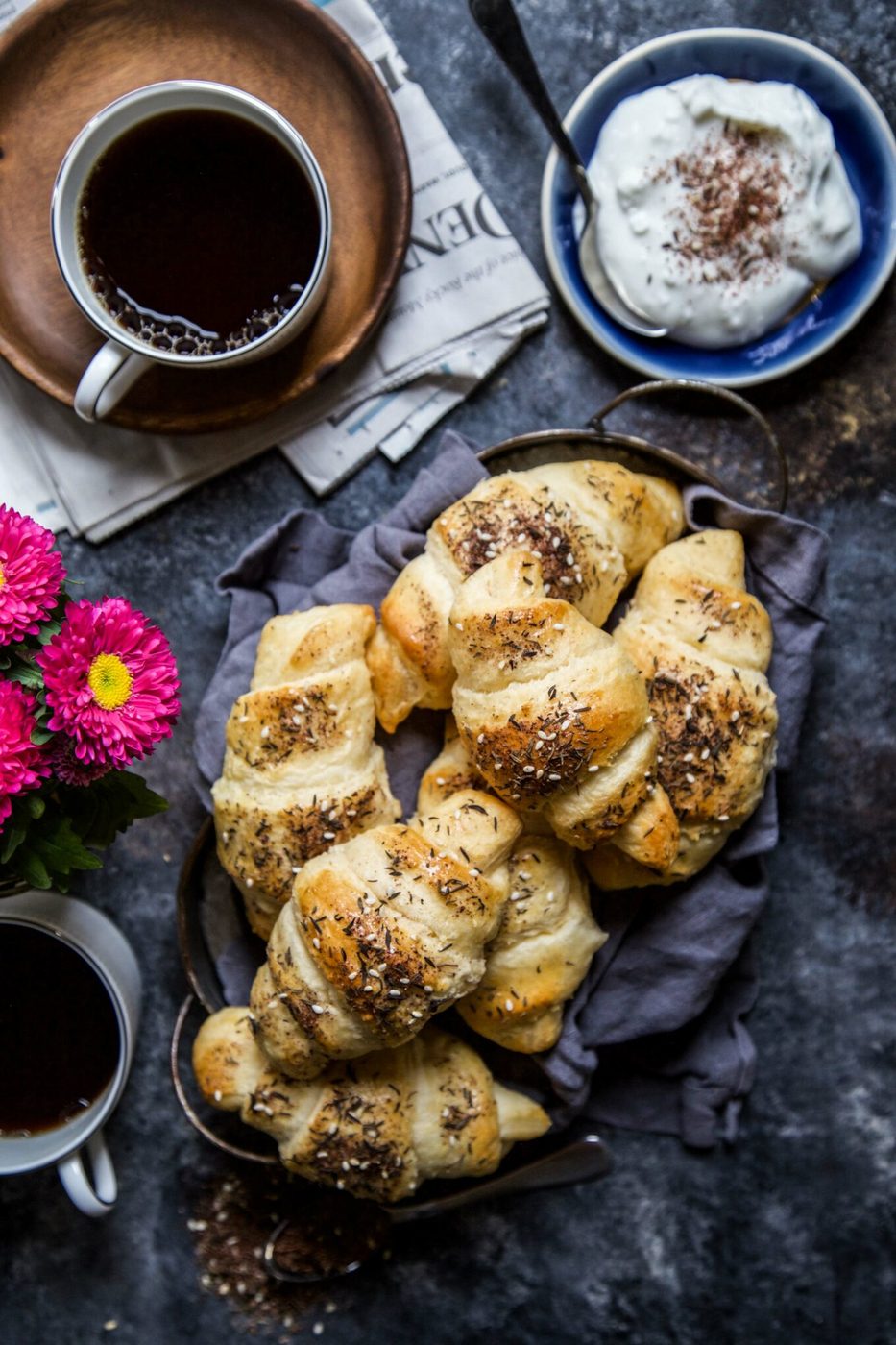 Simple Za'atar Croissants with Labneh