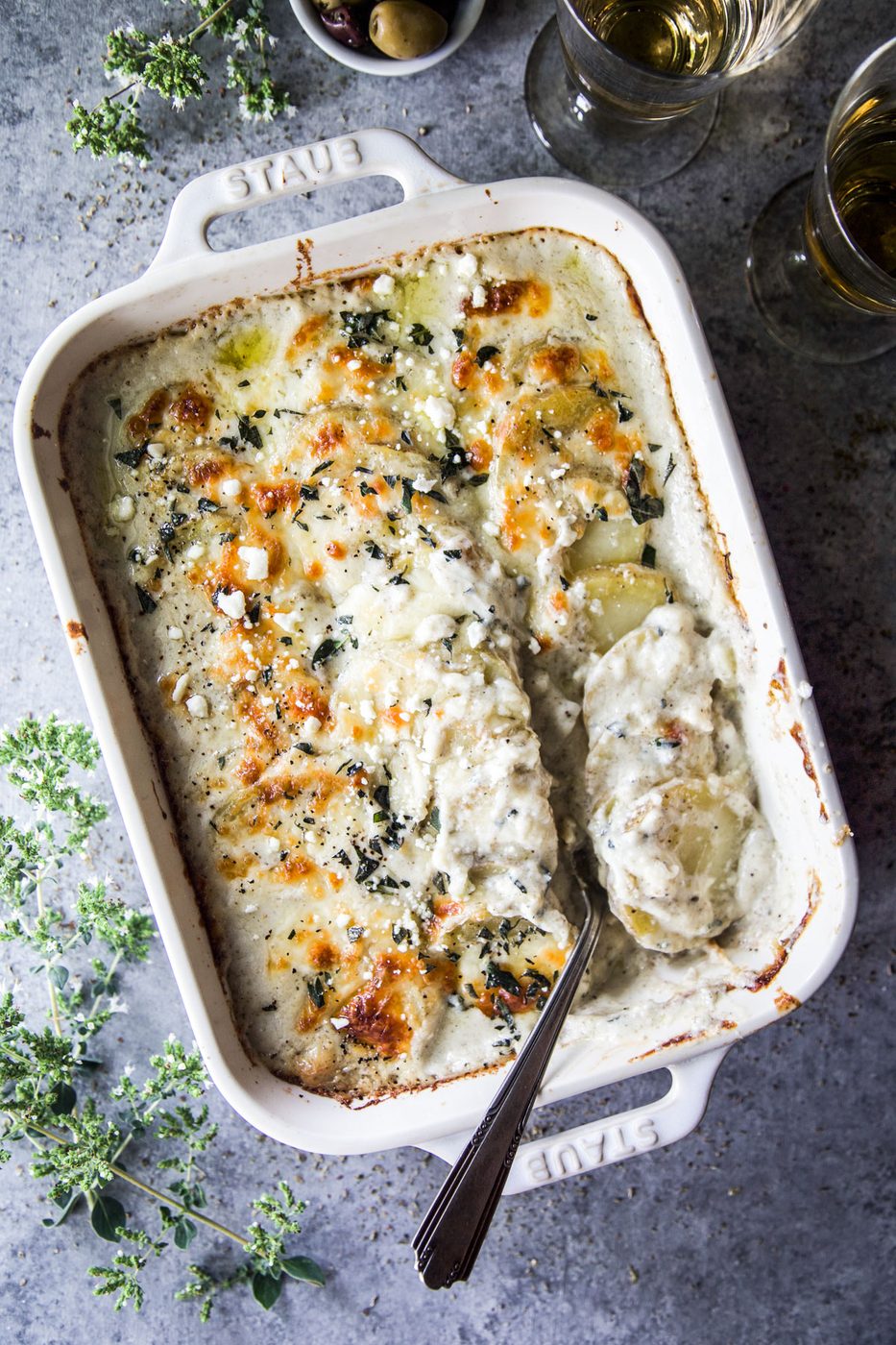 simple zaatar scalloped potatoes
