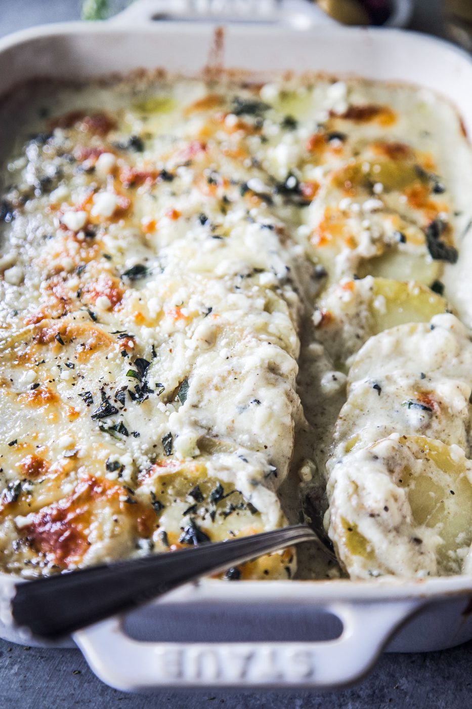 simple zaatar scalloped potatoes