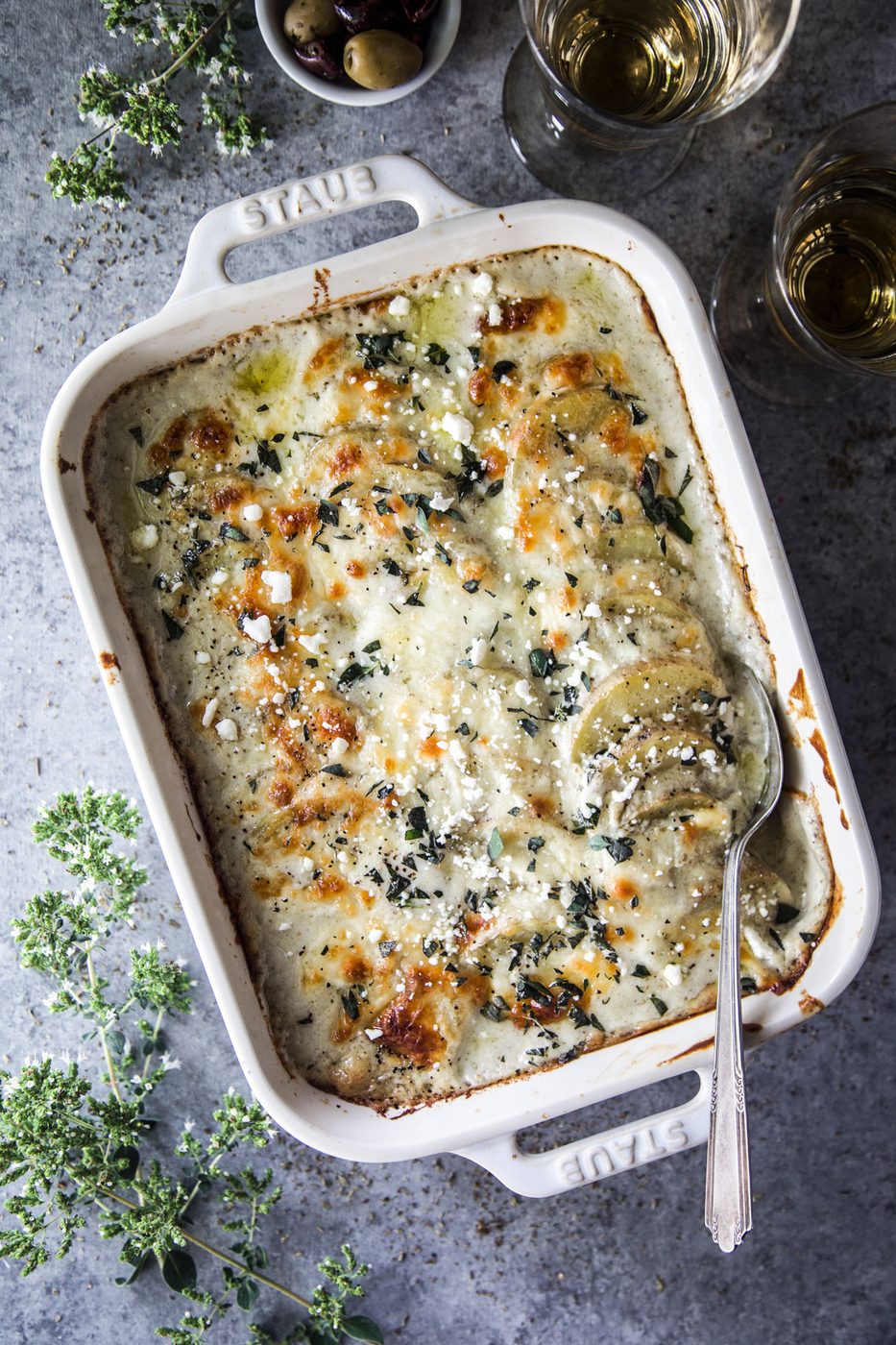 simple zaatar scalloped potatoes