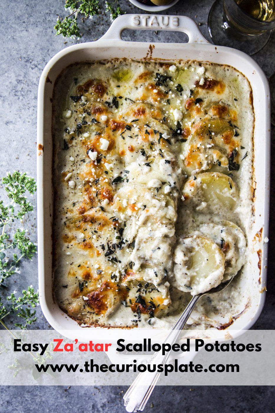 simple zaatar scalloped potatoes
