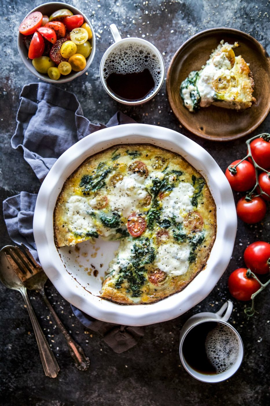 Almond Flour Crust on everything Burrata Quiche