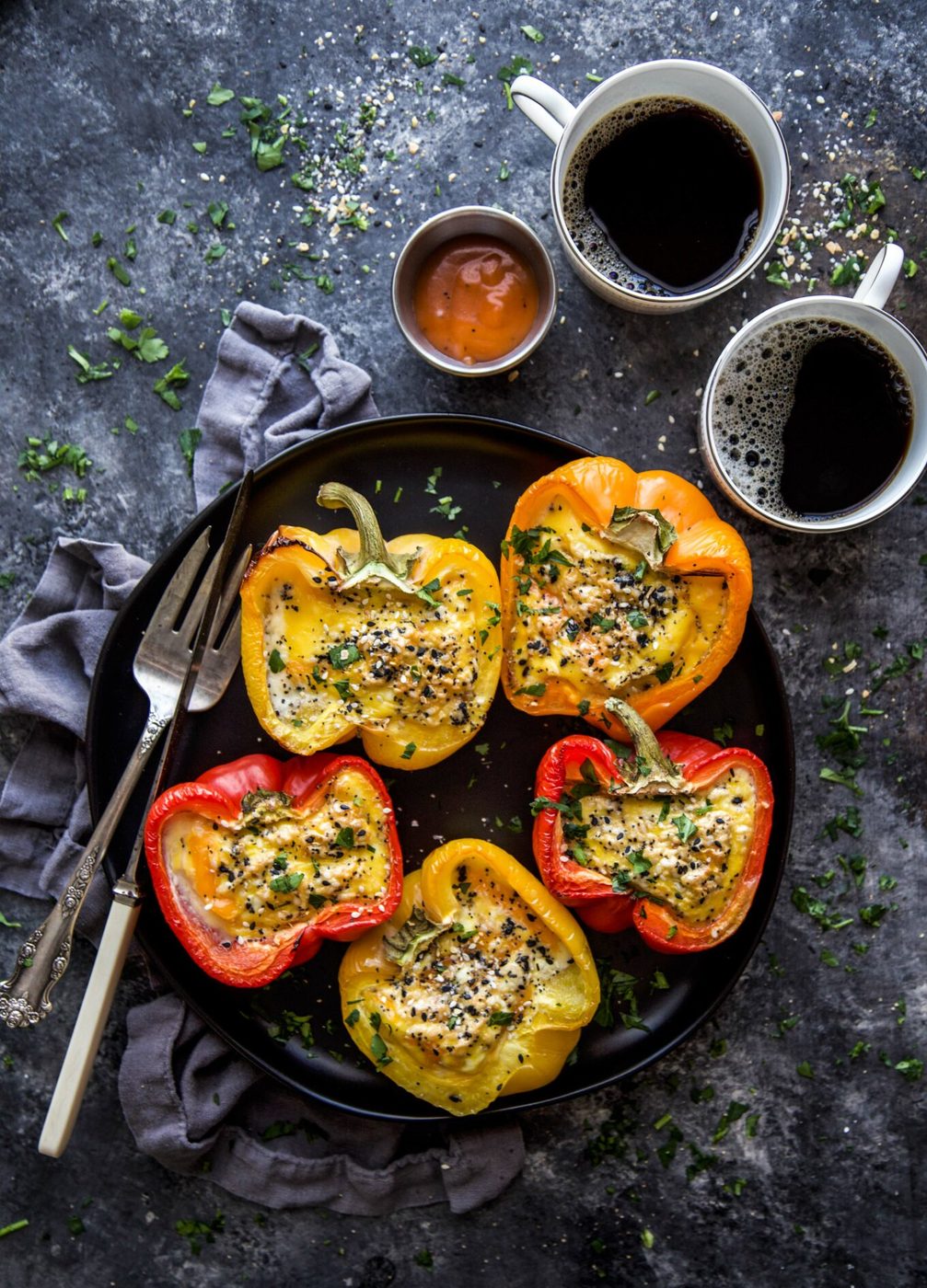 Everything Omelet Peppers