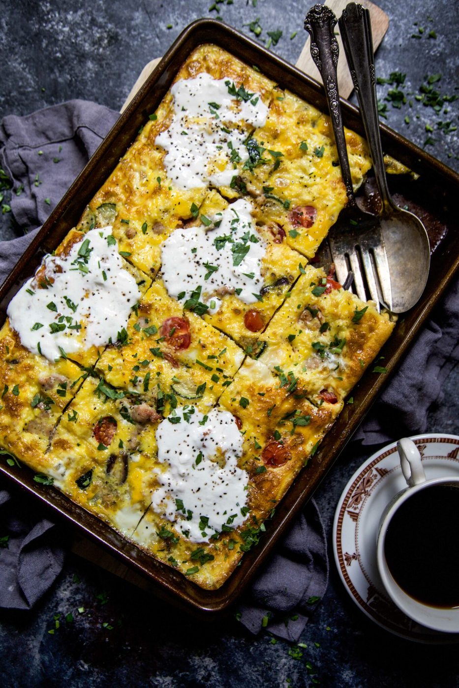Farmers' Market Sheet Pan Frittata