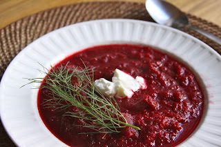 Foodie Fridays: Beets and Fennel Soup, finished with Greek Yogurt