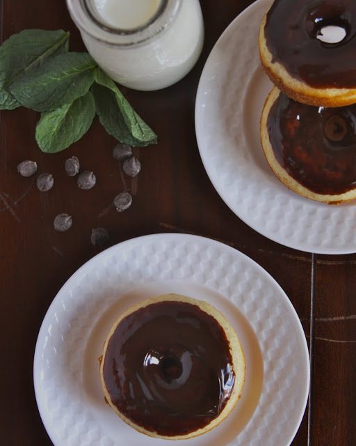 Foodie fridays: chocolate peppermint glazed doughnuts