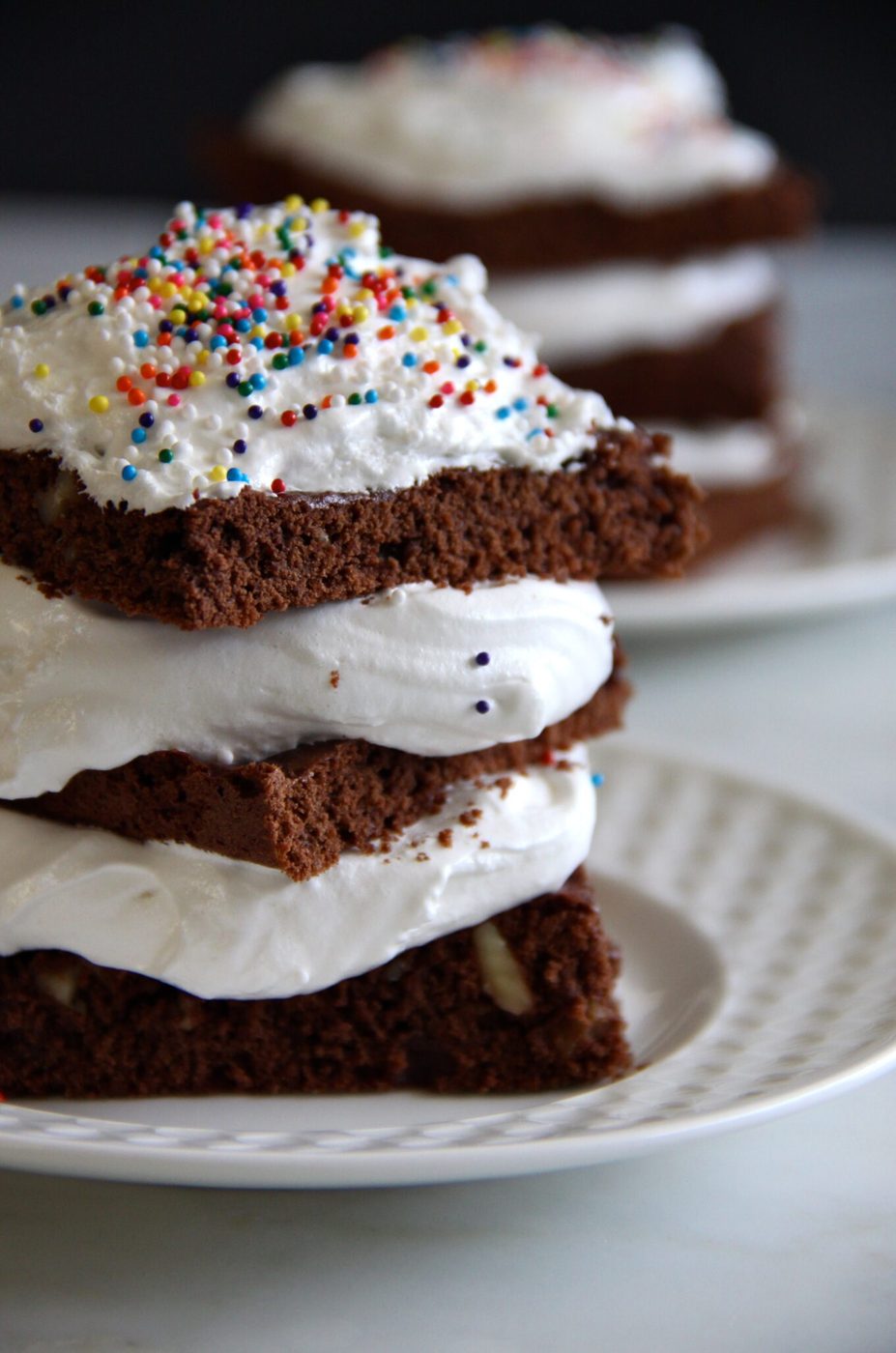 Marshmallow frosting on foodie fridays: fudge brownies