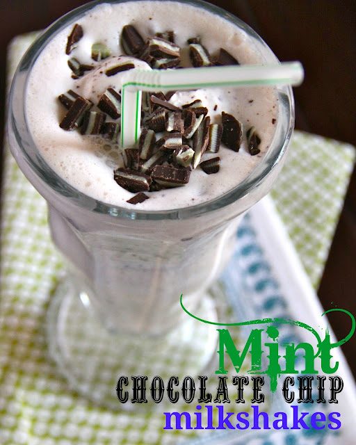 Foodie fridays: mint chocolate chip milkshakes