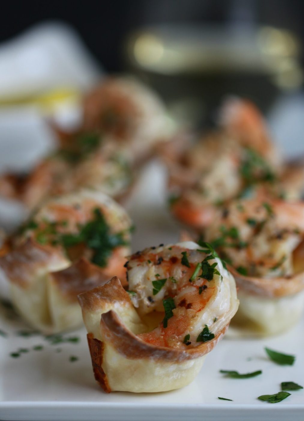 Foodie fridays: shrimp scampi wonton bites