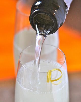 Meyer lemons on foodie fridays: sparkling wine
