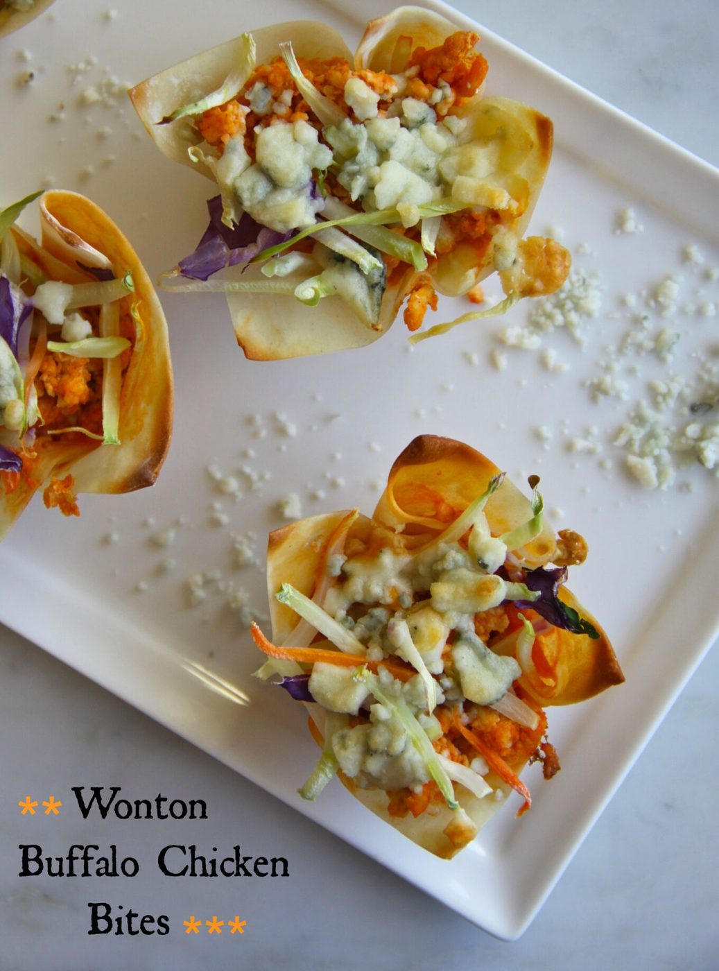 Foodie fridays: wonton game-day buffalo chicken bites