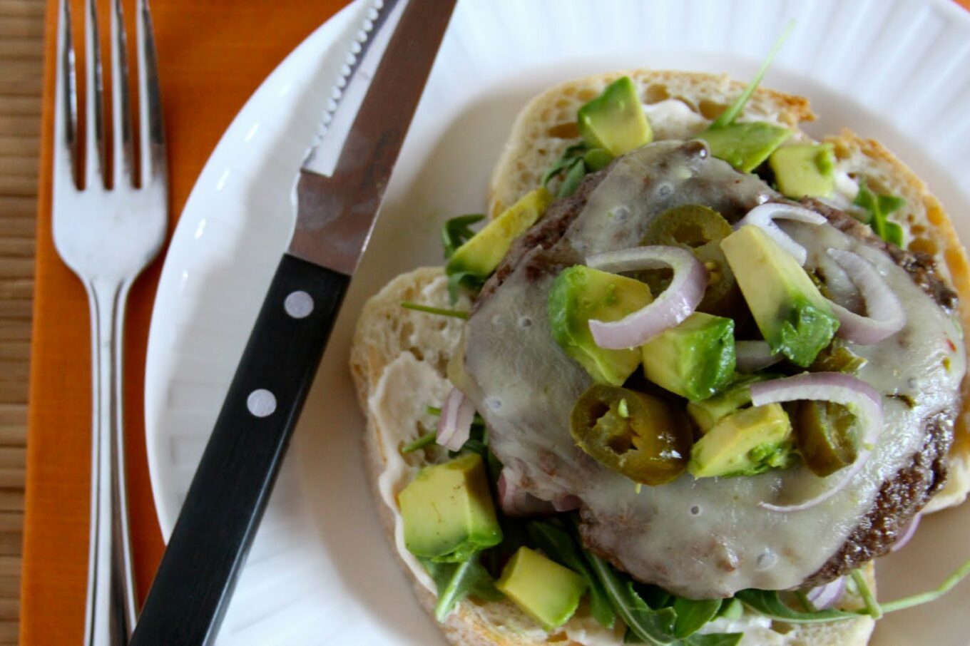 Fork and knife burger