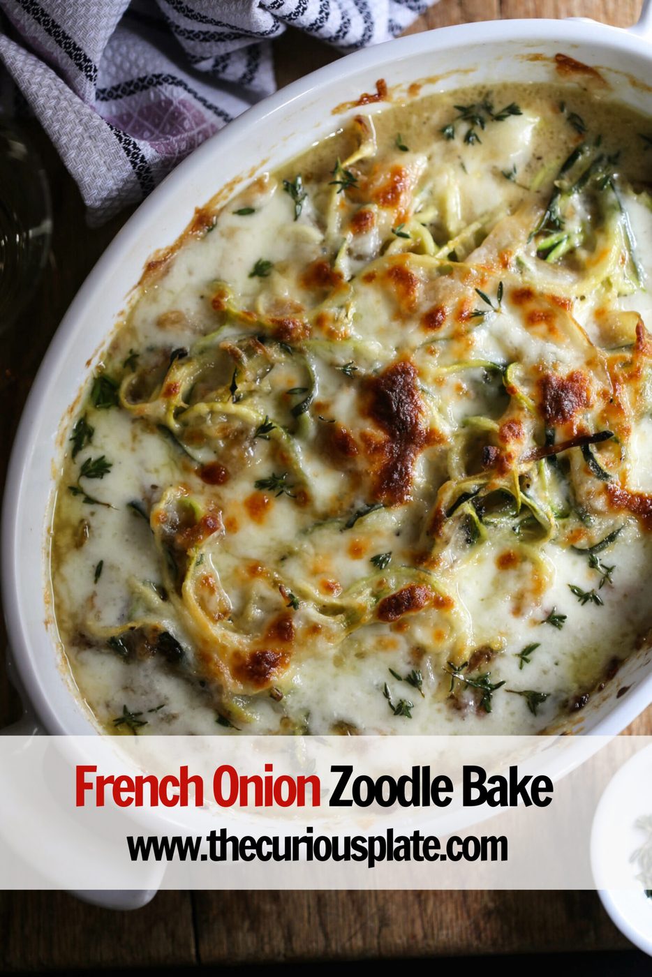 French Onion Zoodle Bake.