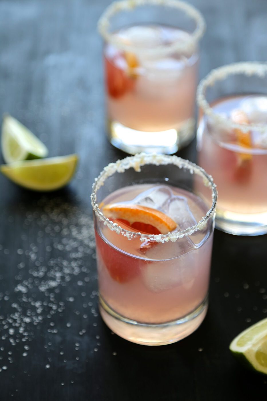 grapefruit margarita with ginger salt rim www.climbinggriermountain.com
