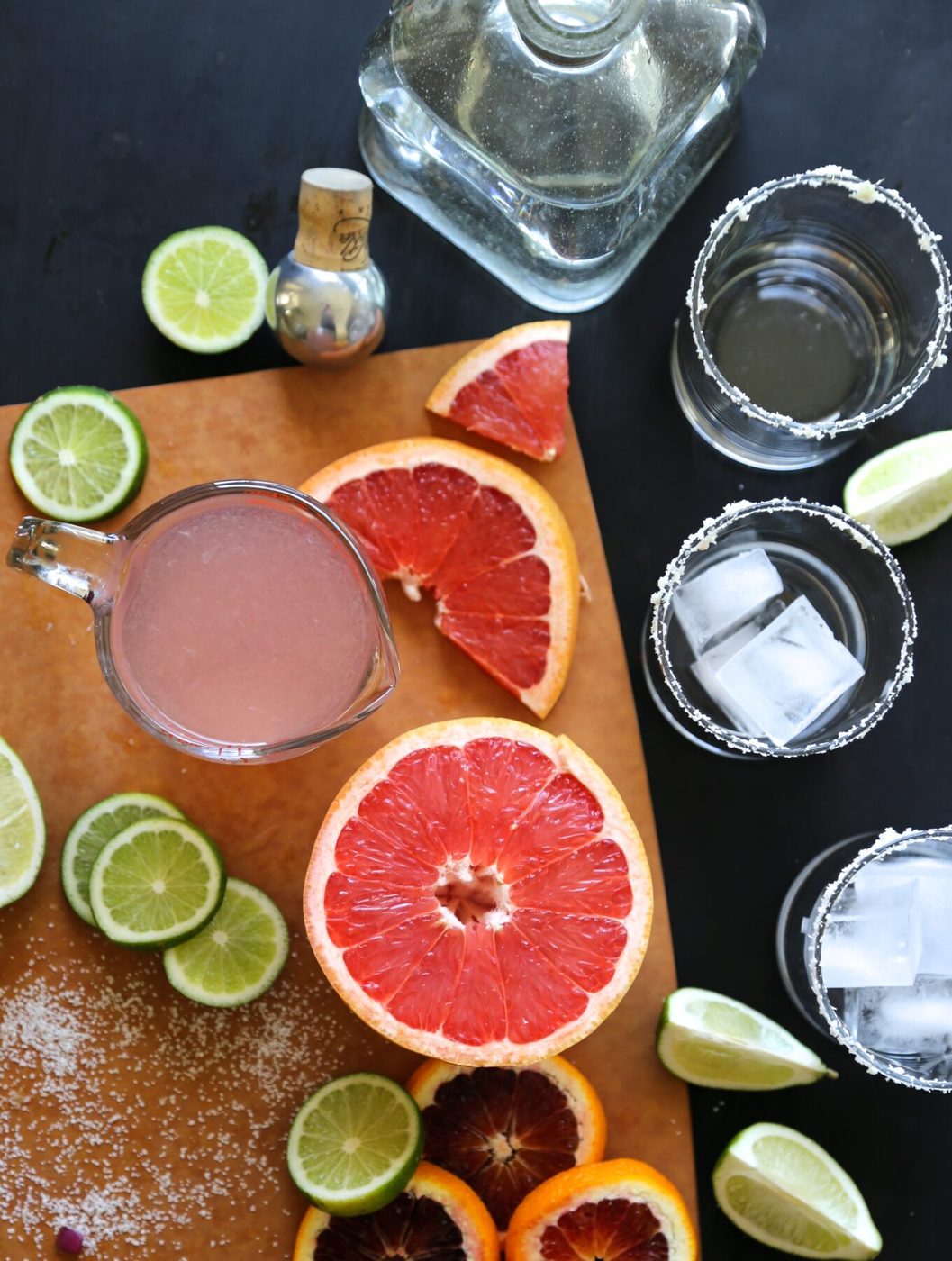 grapefruit margarita with ginger salt rim www.climbinggriermountain.com