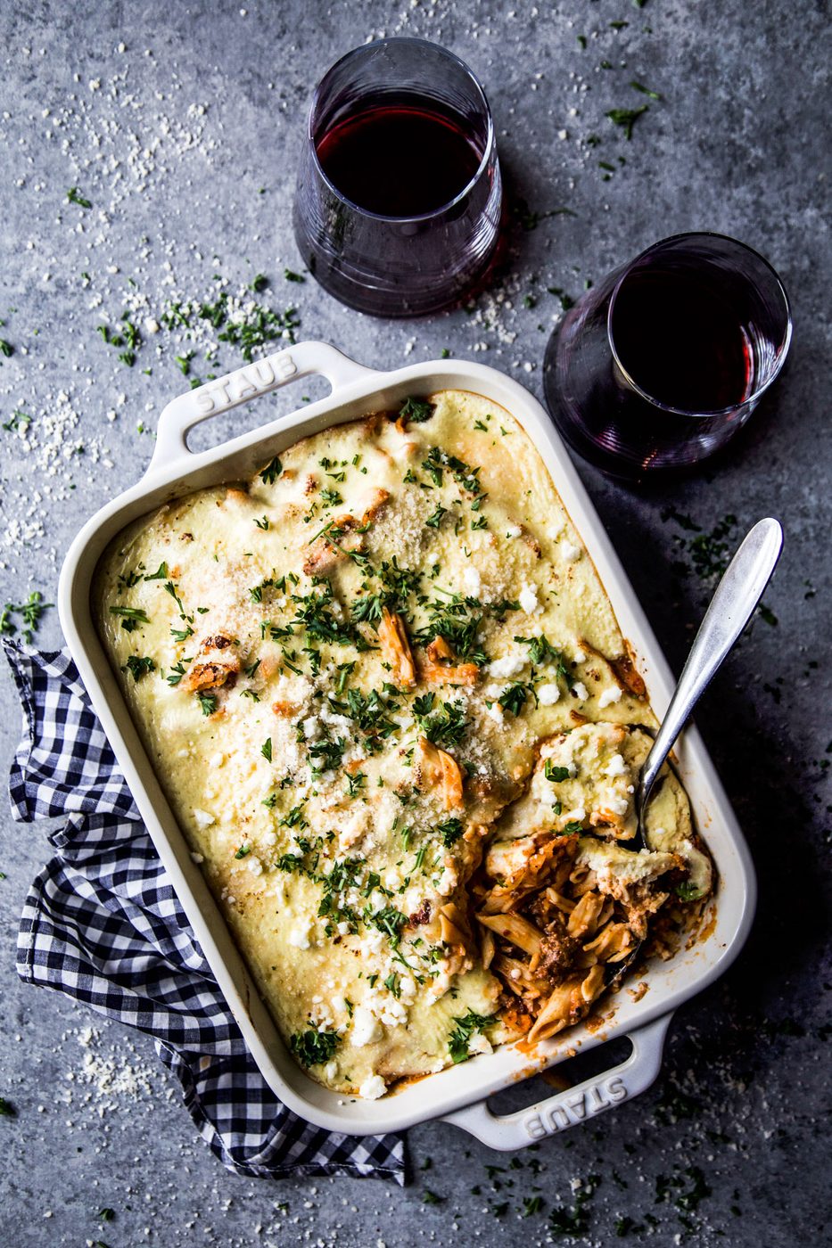 high-protein greek baked ziti