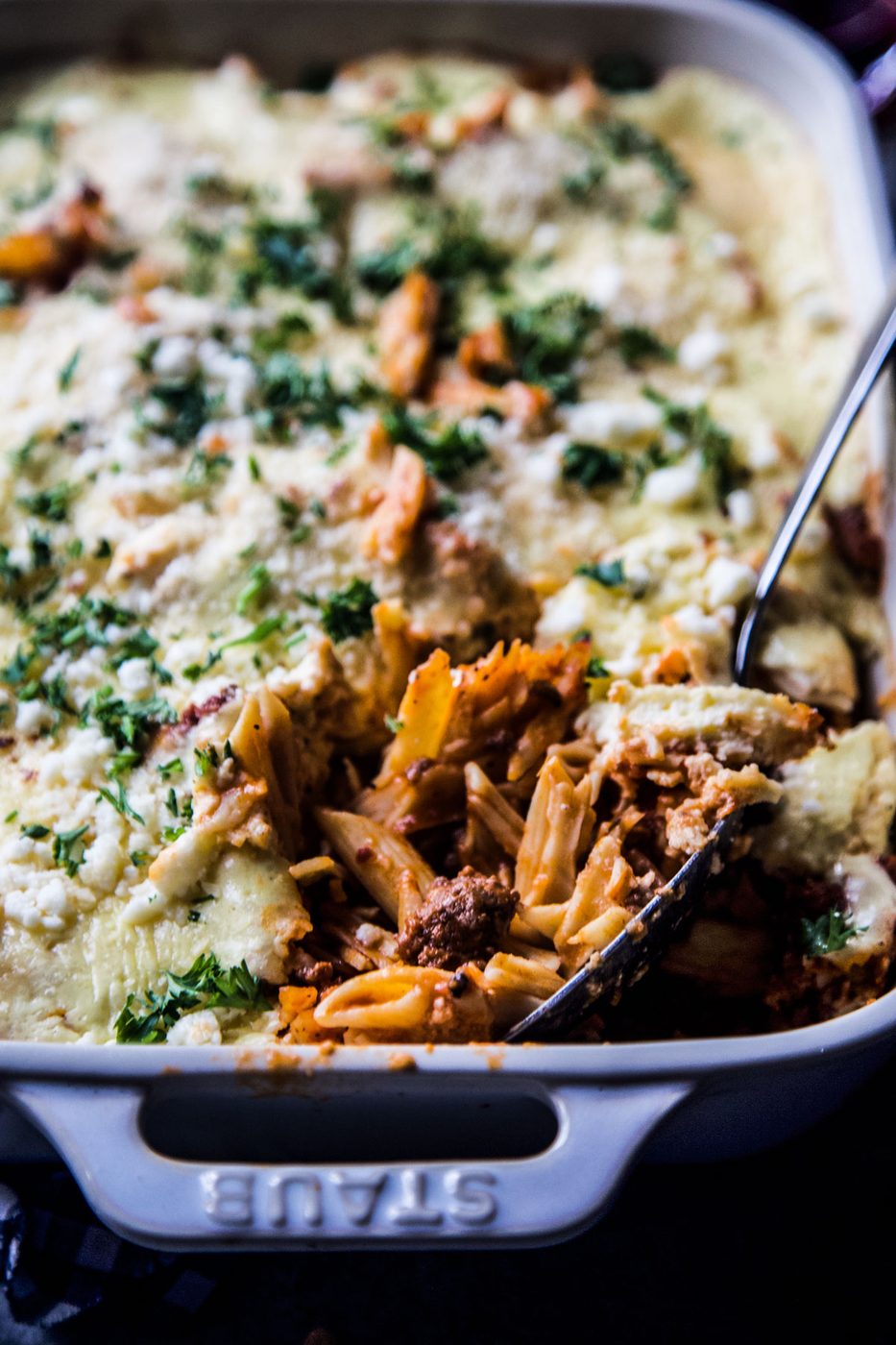 high-protein greek baked ziti