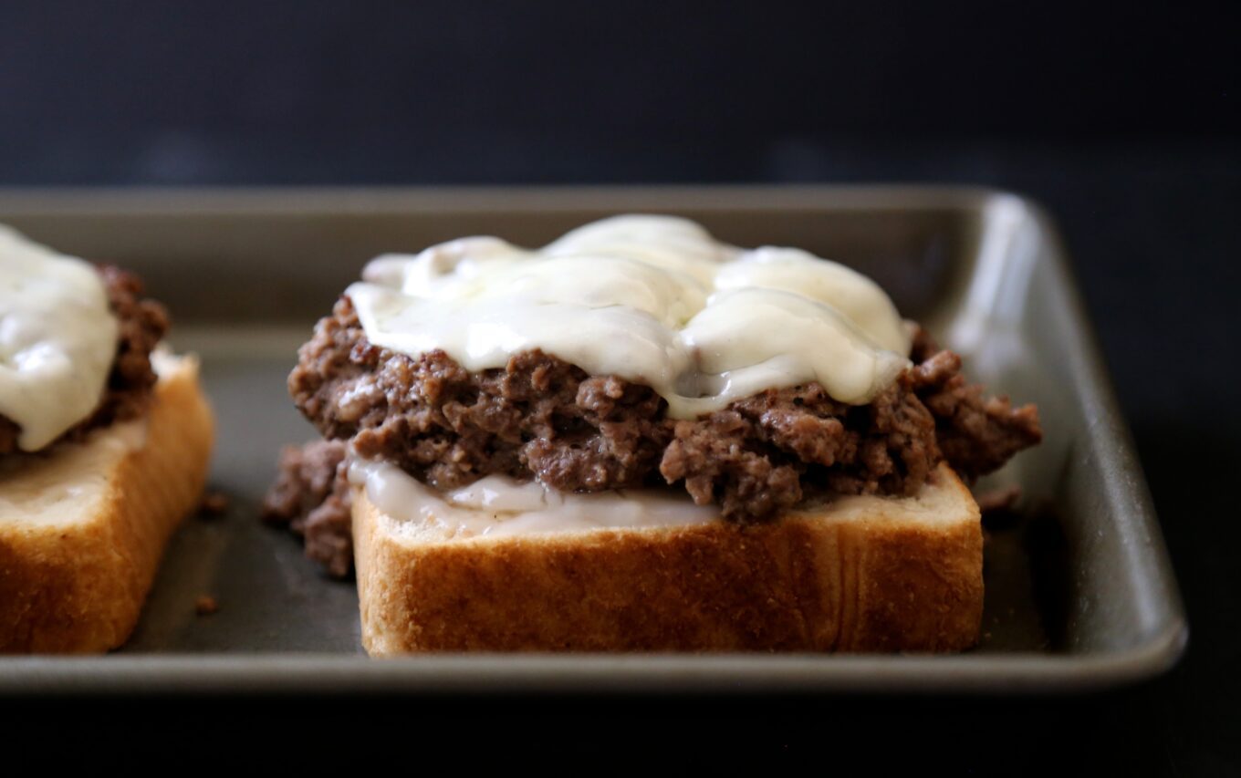 green bean casserole patty melt