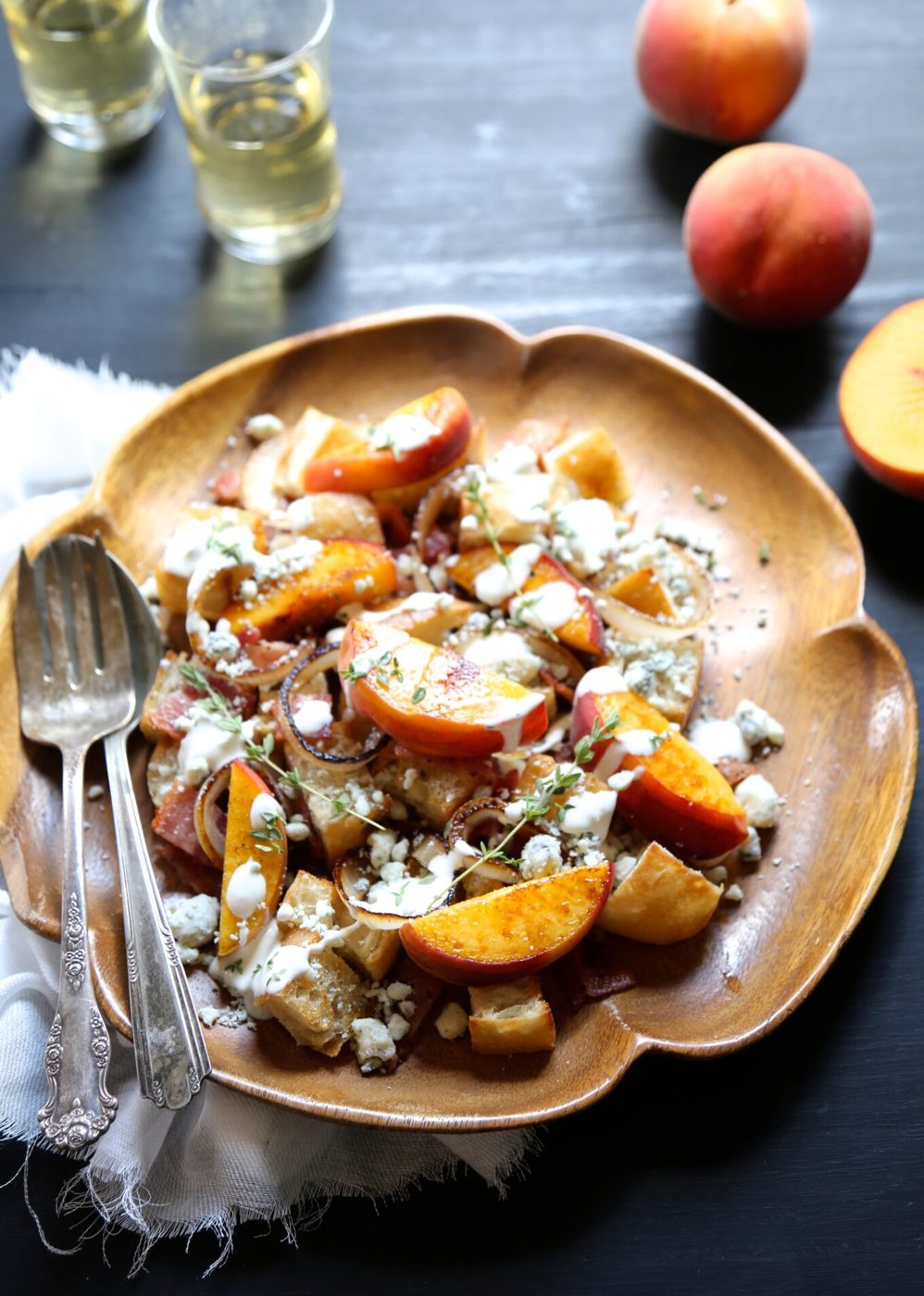 Grilled peach and bacon salad with buttermilk dressing + five reasons to visit palisade, co