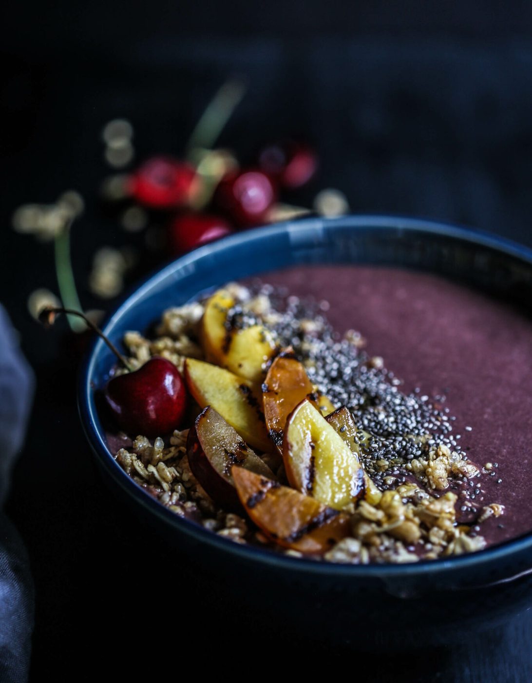 Grilled Stone Fruit Acai Bowl www.climbinggriermountain.com III
