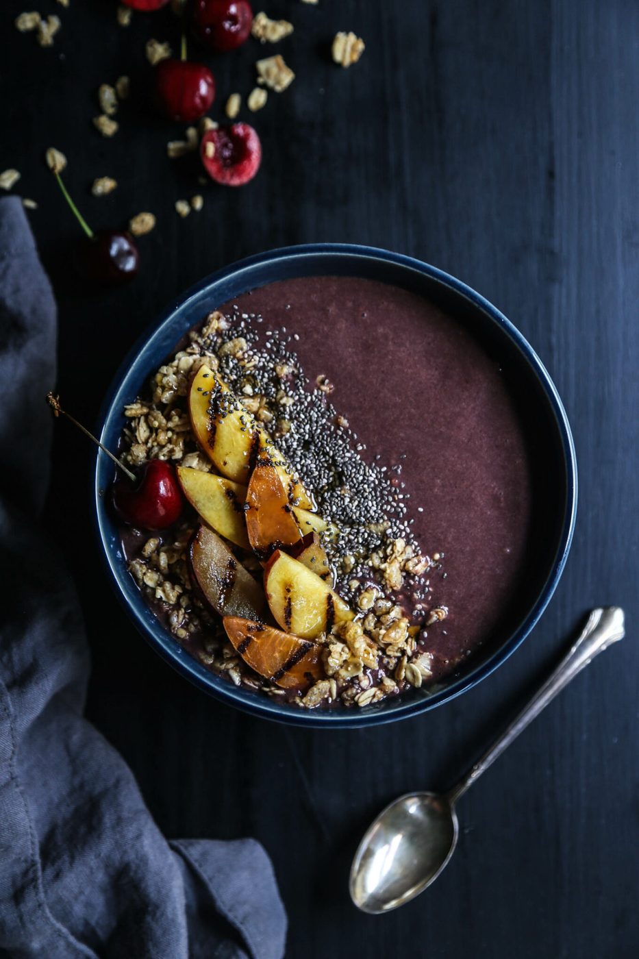 Stone Fruit Acai Bowl, grilled
