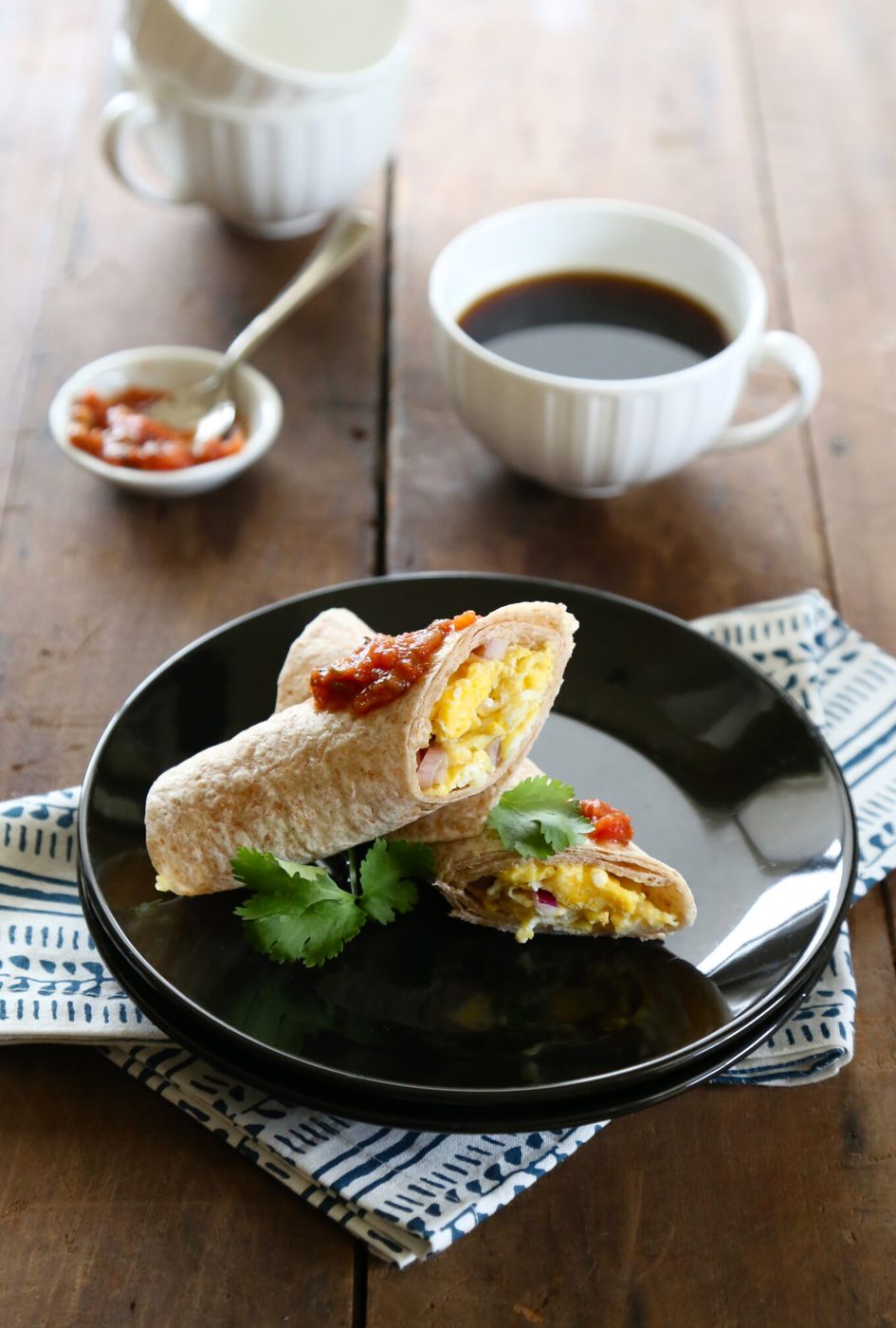 Microwave Scrambled Egged Breakfast Burritos www.climbinggriermountain.com