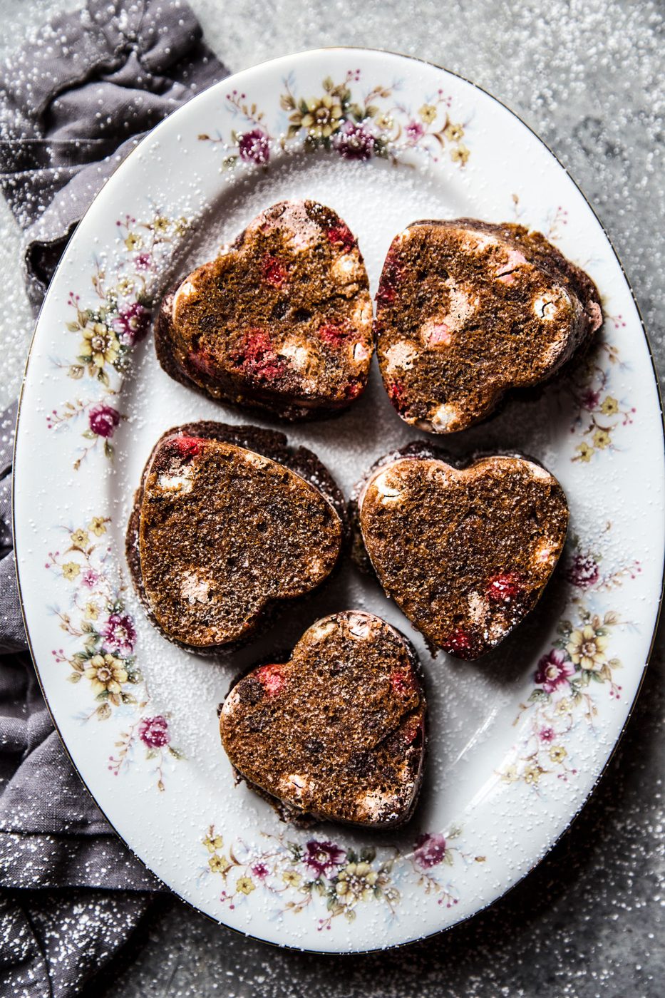 heart-shaped brookies
