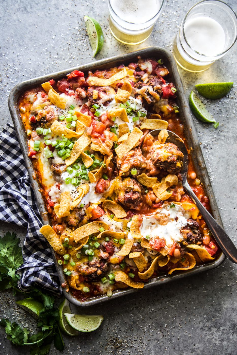 High-Protein Chili Cheese Sheet Pan Meatballs