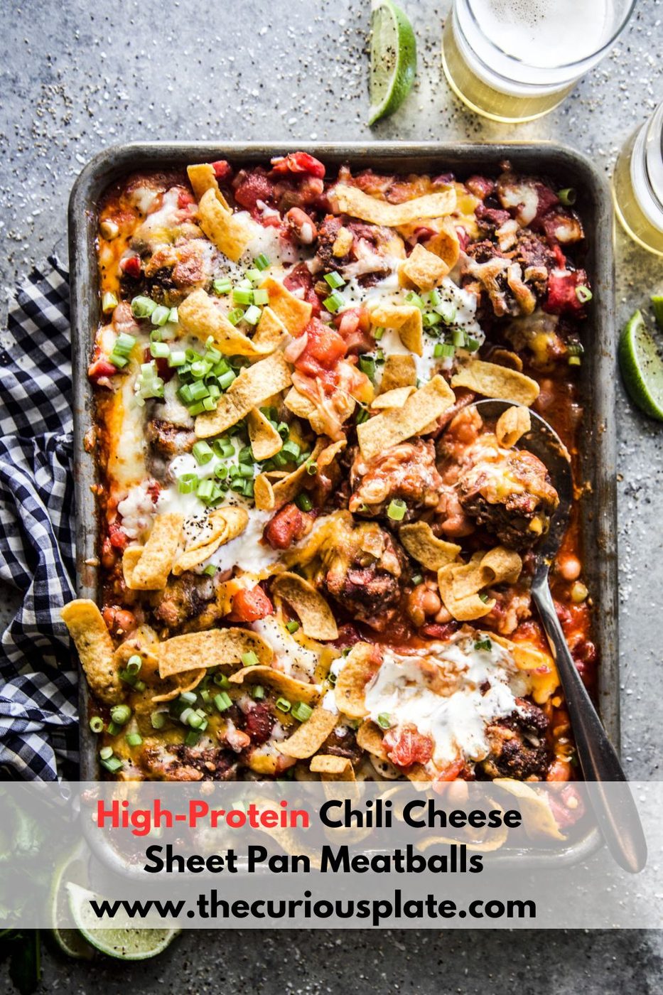High-Protein Chili Cheese Sheet Pan Meatballs