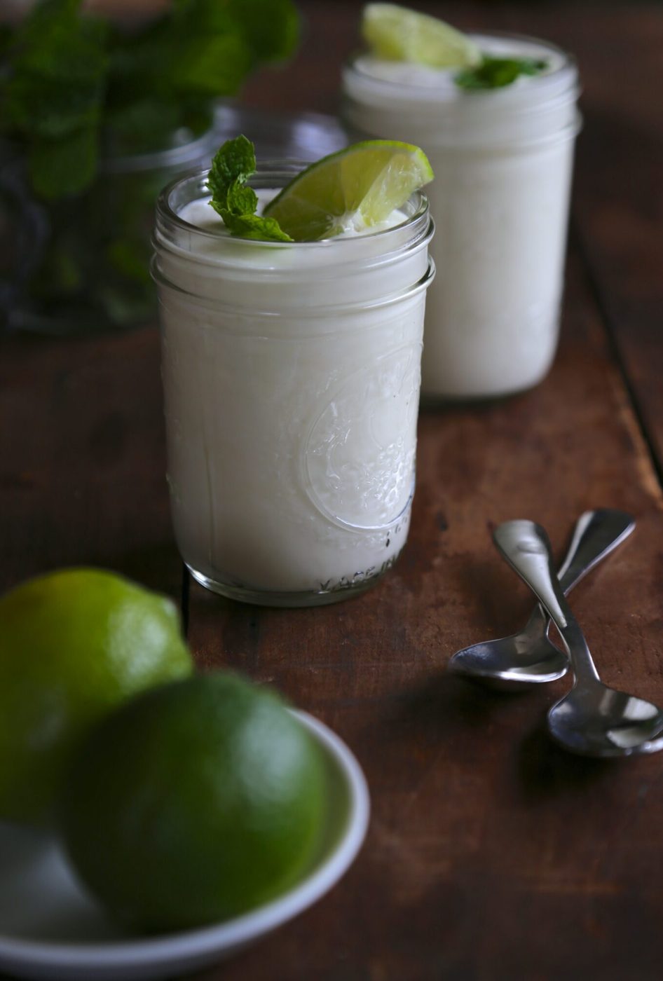 Kitchen-made mojito greek yogurt + {Probiotic Drinks Cookbook GIVEAWAY closed!}