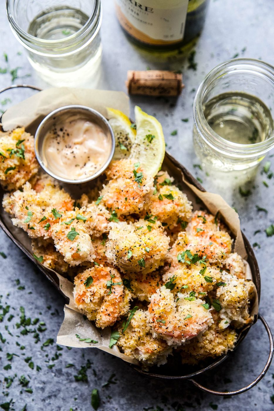 Hot Honey Coconut Baked Shrimp