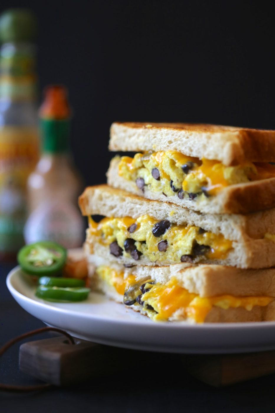 Huevos rancheros grilled cheese
