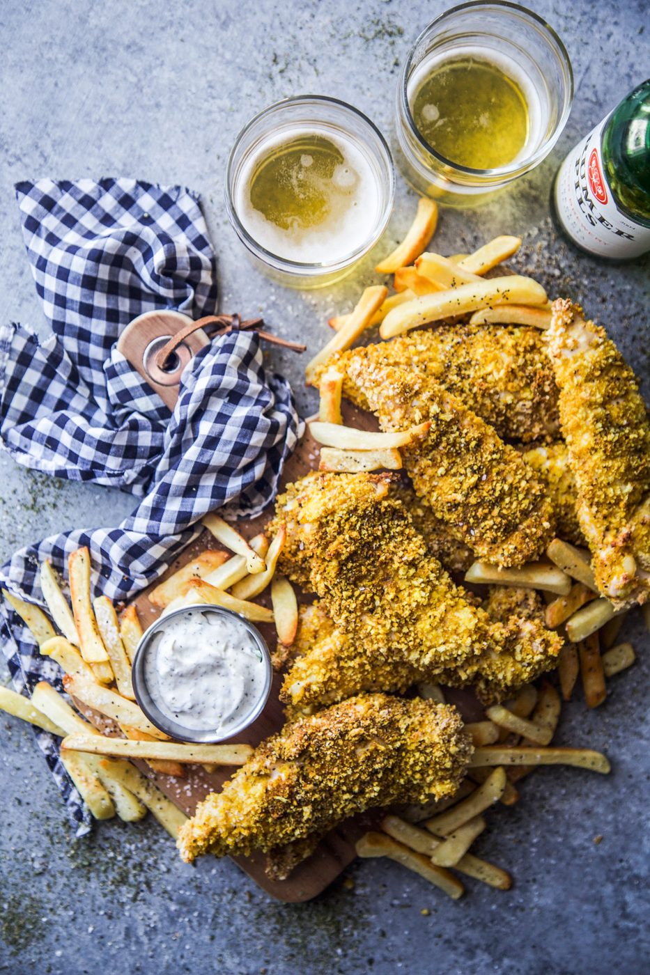 Cool Ranch Dipping Sauce on indian Spiced Chicken Tenders