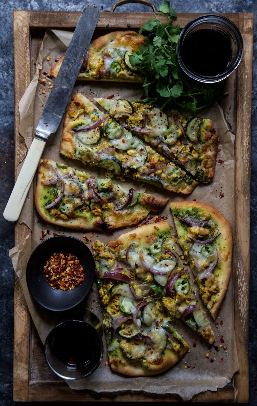Indian Spiced Turkey Pizza