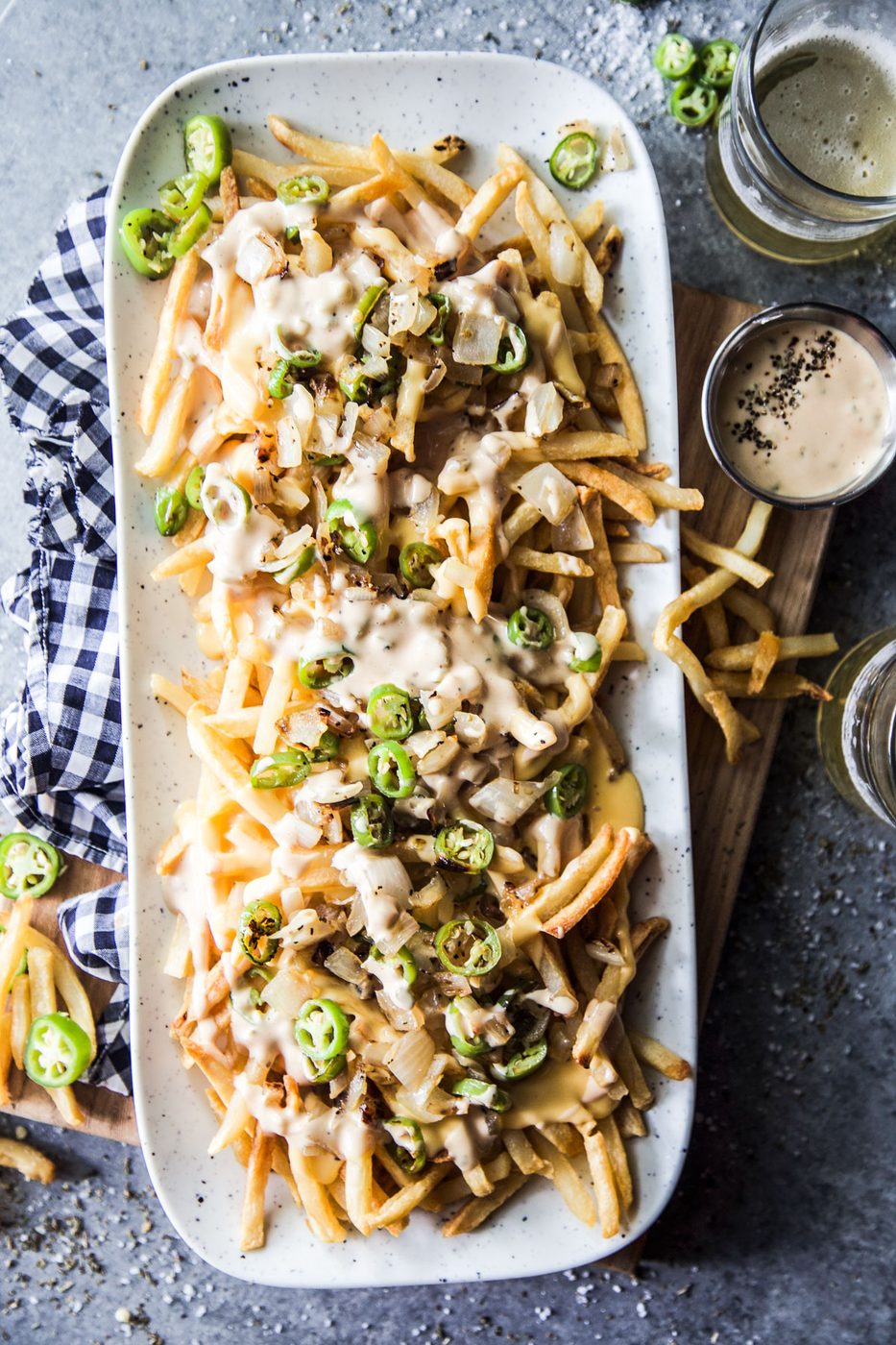 Jalapeño Onion Animal-Style Fries