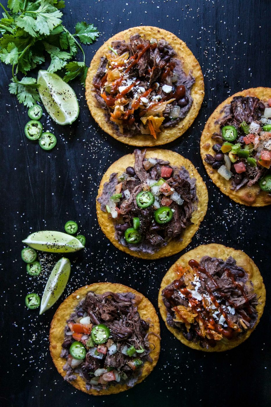 Korean BBQ Beef & Black Bean Chalupas