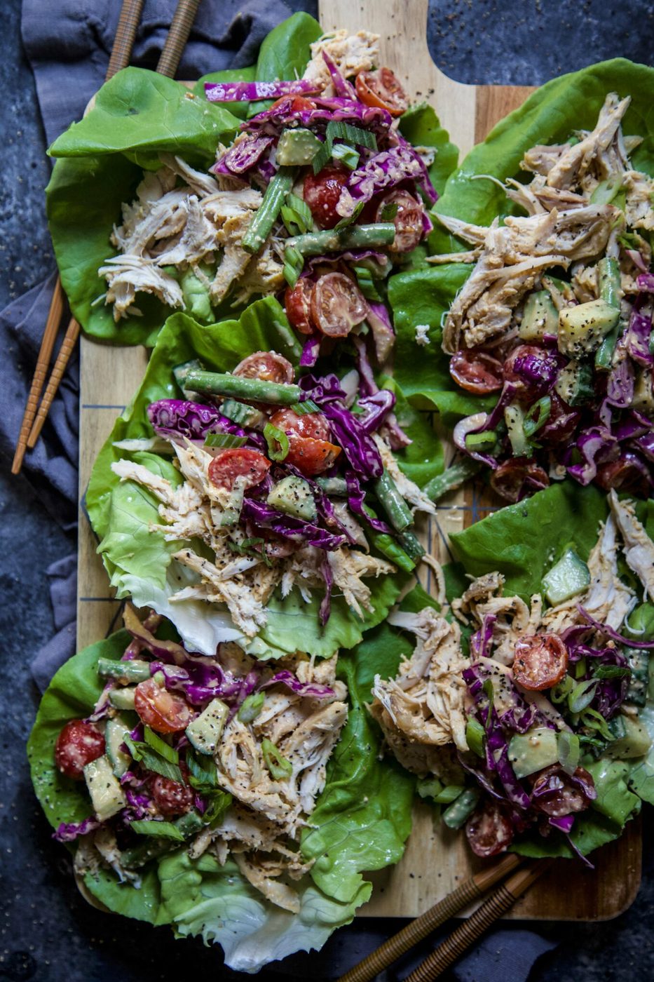 Korean Chicken Salad Lettuce Cups
