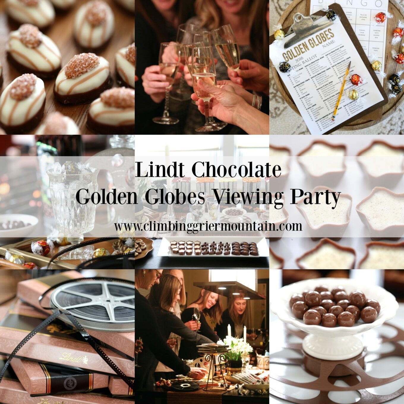 Lindt chocolate golden globes viewing party recap