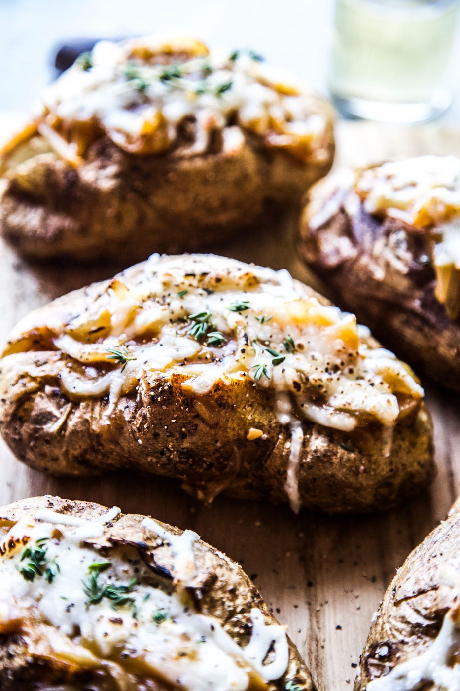 french onion baked potatoes