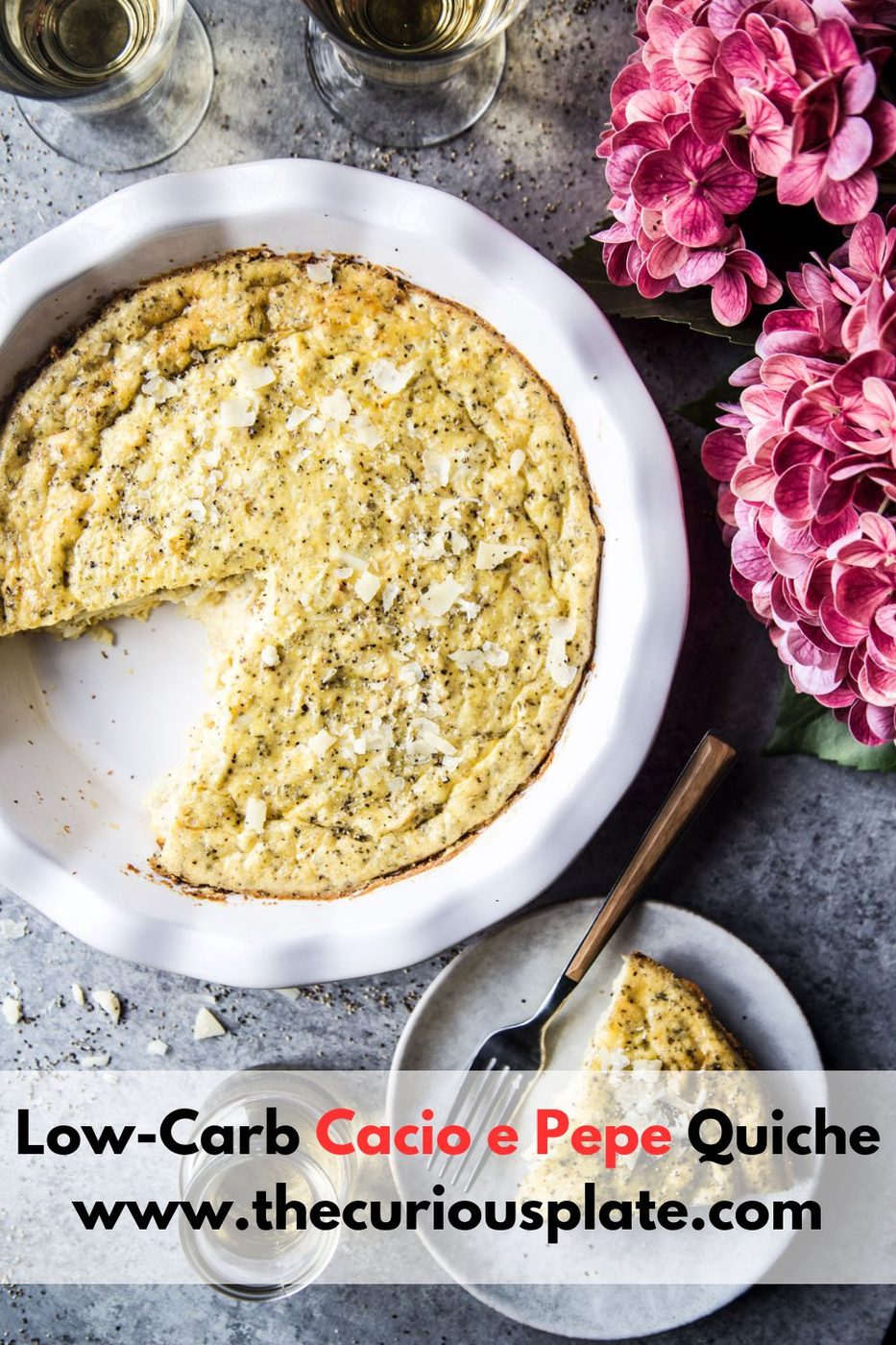 Low-Carb Cacio e Pepe Quiche