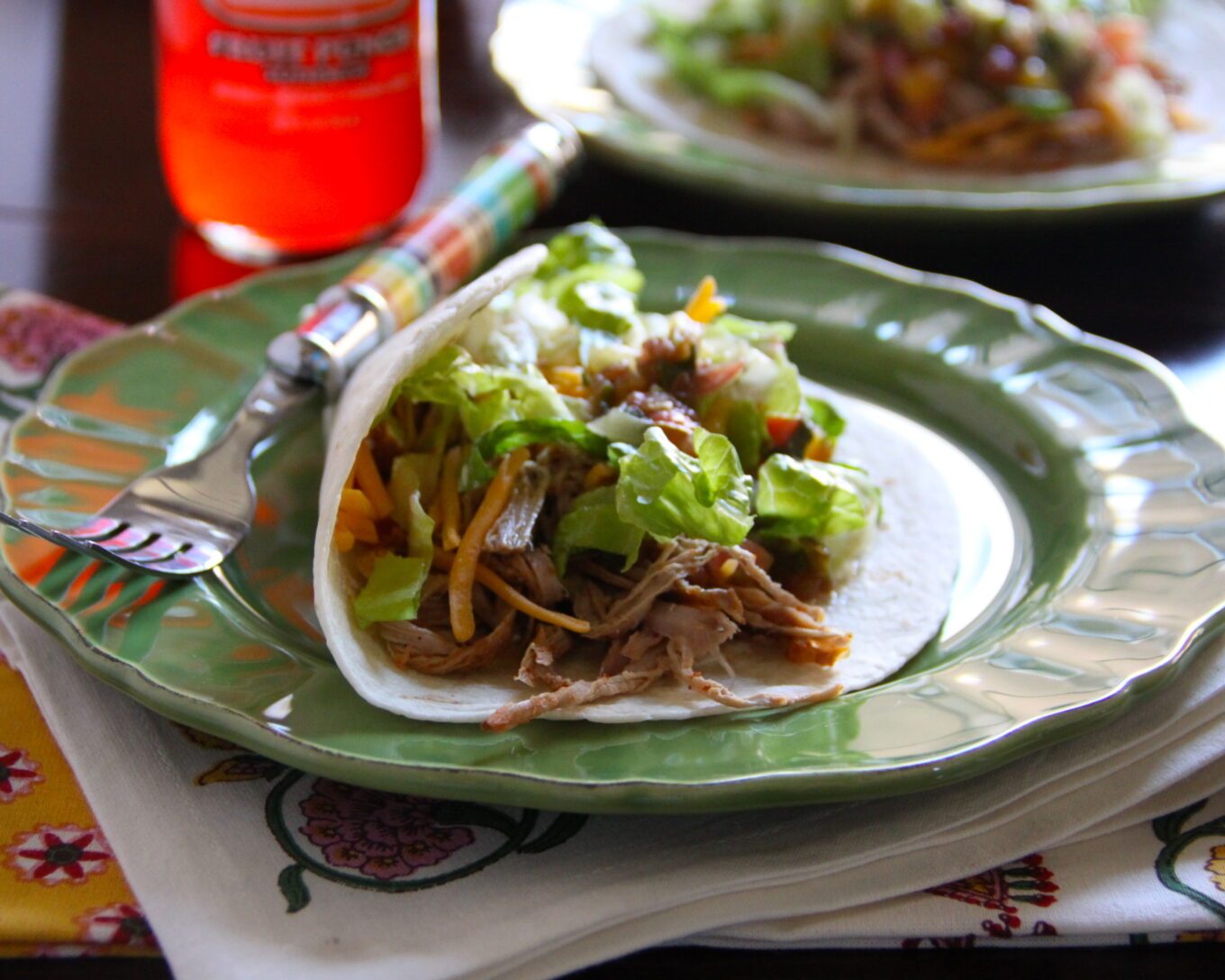 Mexican pulled pork tacos