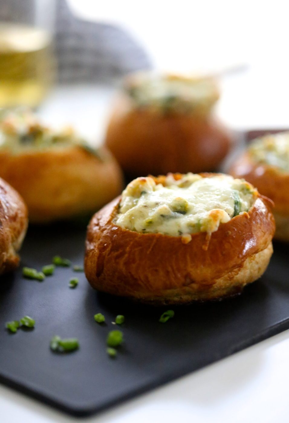 Mini Brussel Sprout & Spinach Dip Bread Bowls www.climbinggriermountain.com II