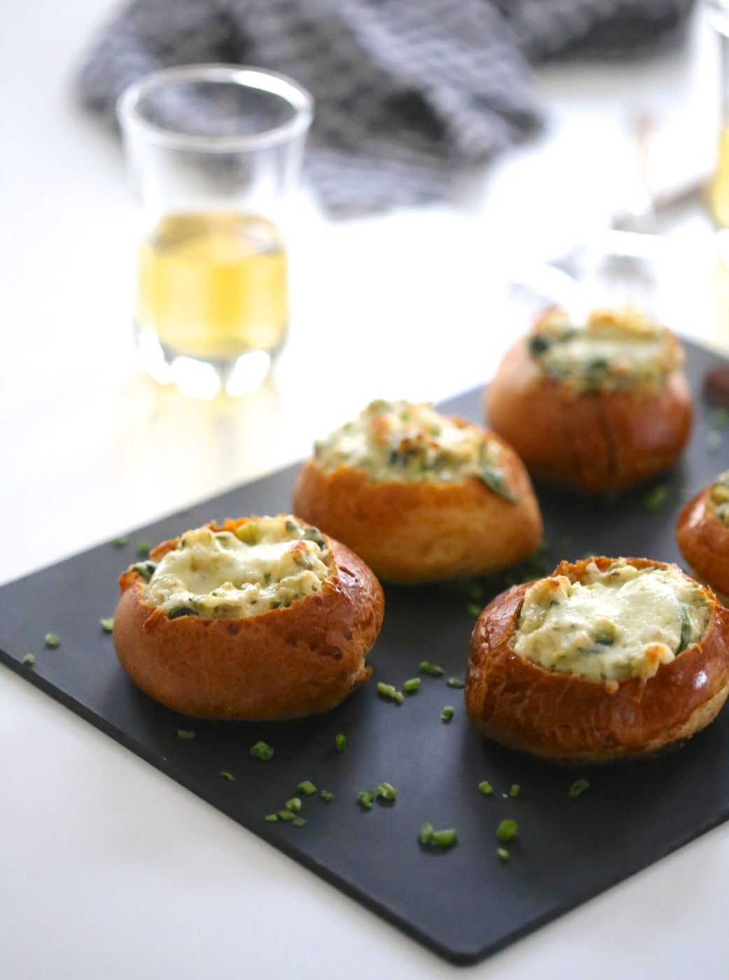 Mini Brussel Sprout & Spinach Dip Bread Bowls www.climbinggriermountain.comjpg