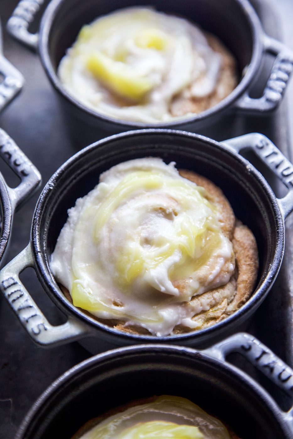 Lemon-Infused Mini Skillet Cinnamon Rolls