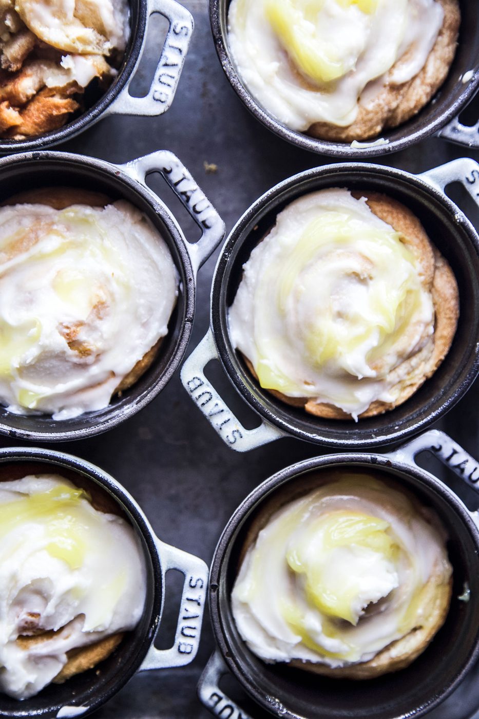Lemon-Infused Mini Skillet Cinnamon Rolls
