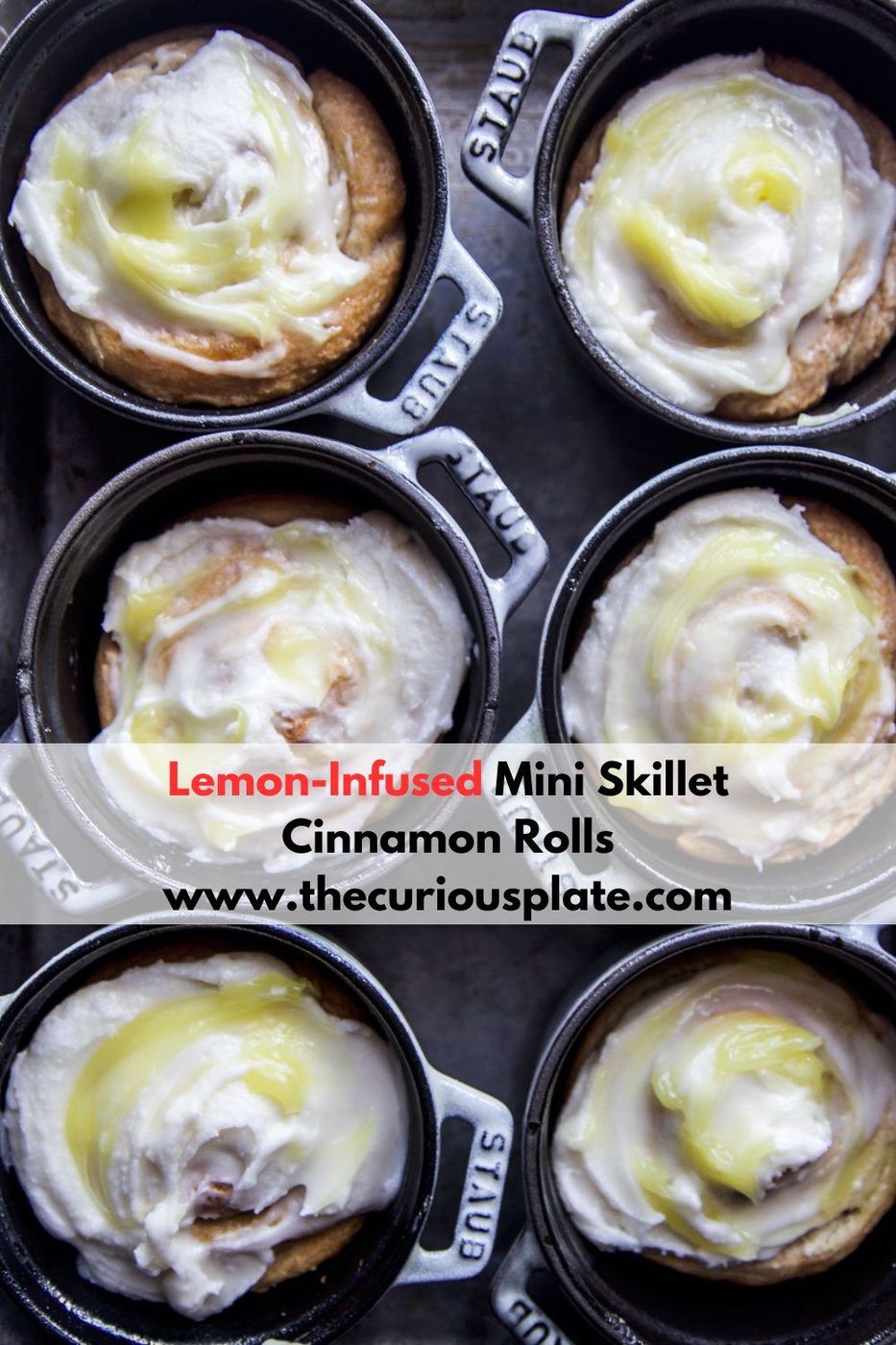 Lemon-Infused Mini Skillet Cinnamon Rolls